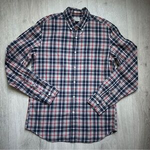 J. Crew Blue and Red Casual Button Down Shirt